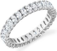 Crislu Oval Cubic Zirconia Eternity Band Ring
