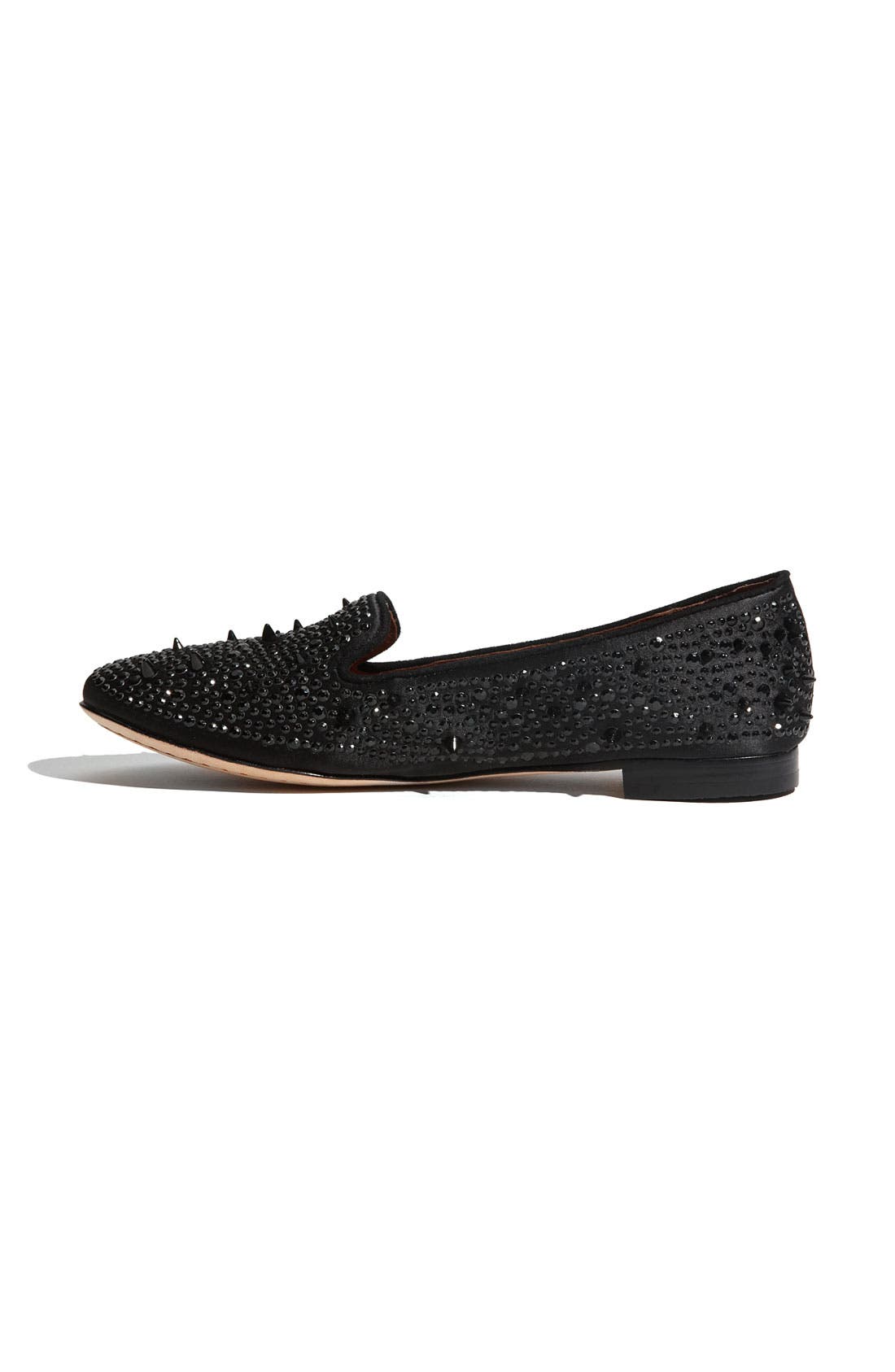 'Adena' Flat, Alternate, color, BLACK SATIN