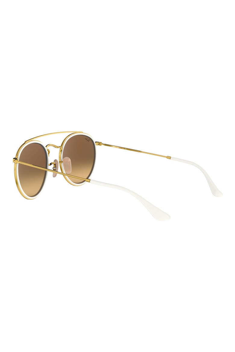 51mm Round Sunglasses, Alternate, color, GOLD TORTOISE