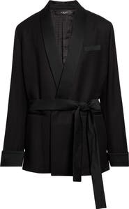 AMIRI Belted Wool Blend Smoking Jacket