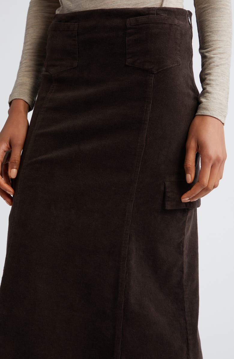 Paloma Wool Brioche Stretch Organic Cotton Corduroy Maxi Skirt, Alternate, color,