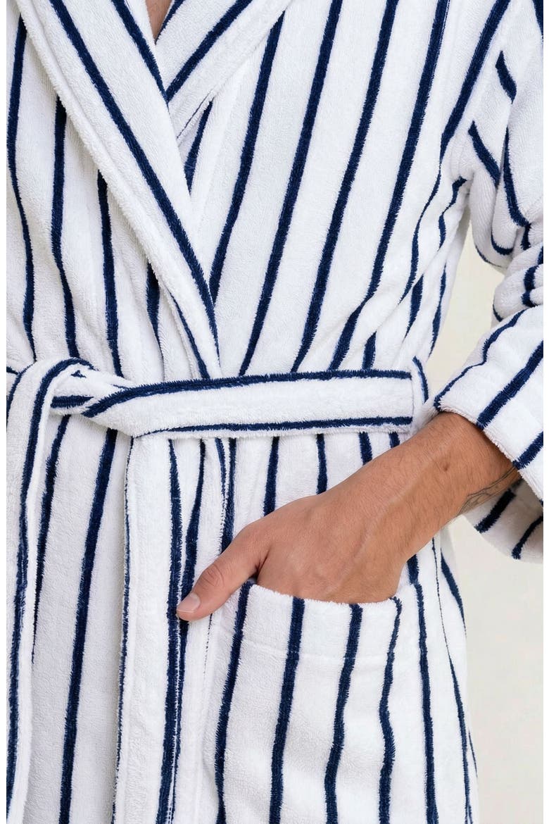 Ultraplush Australian Cotton Bathrobe, Alternate, color, Dusk / White
