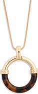 NORDSTROM RACK Resin & Metal Ring Pendant Necklace