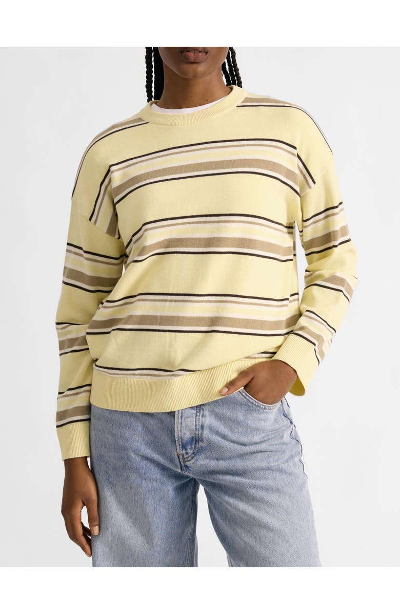 Albaray Stripe Cotton Jumper, Alternate, color, Lemon