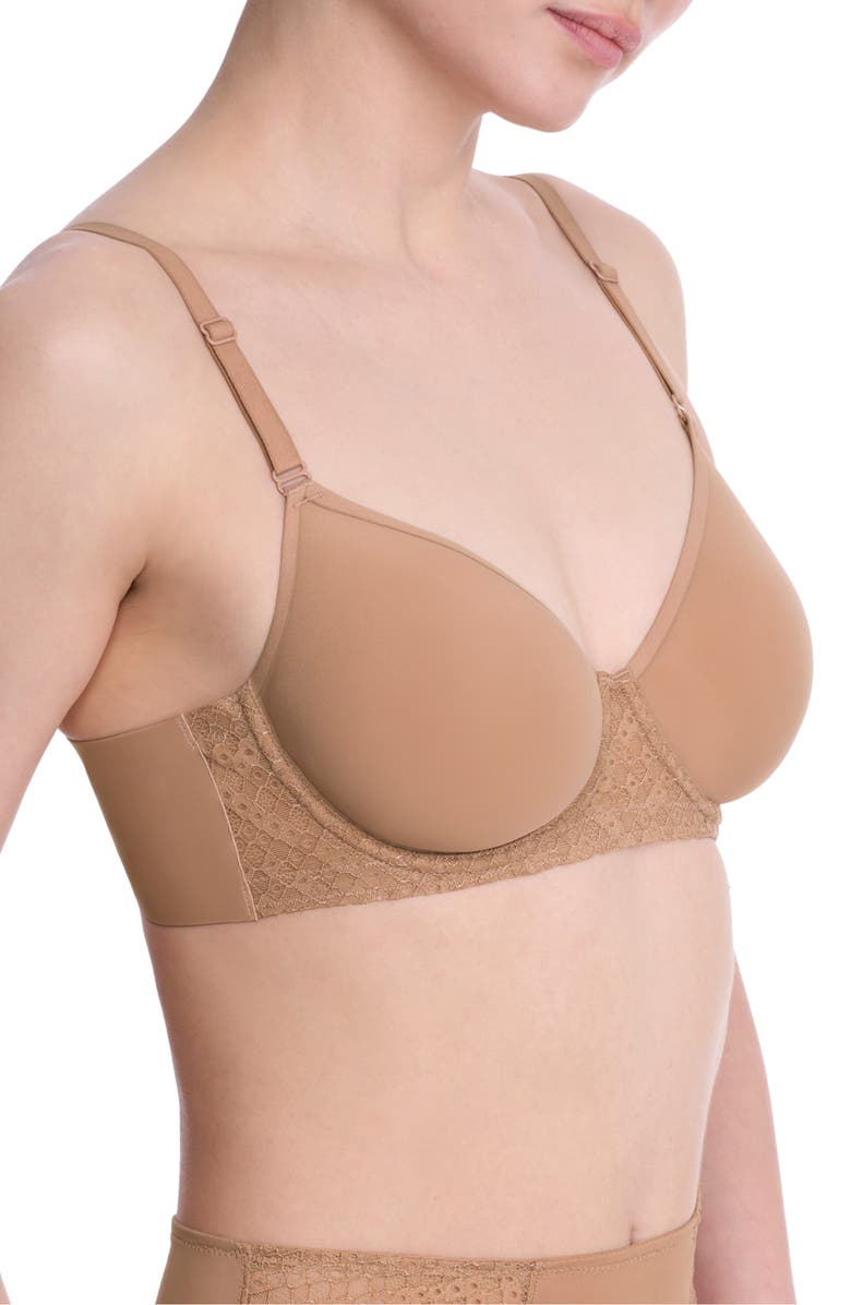 Natori Harmony Smooth Back Underwire Spacer T-Shirt Bra, Alternate, color, Buff