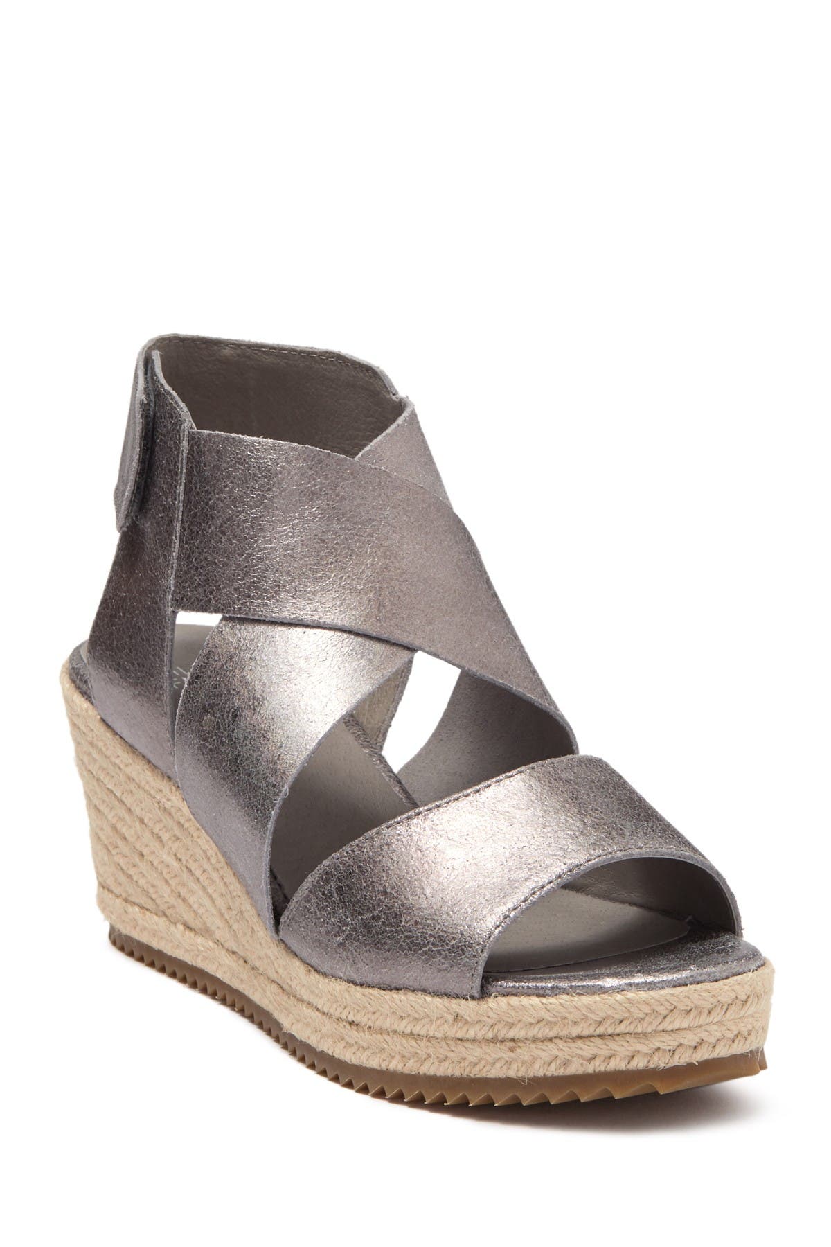 'Willow' Espadrille Wedge Sandal, Main, color, SILVER