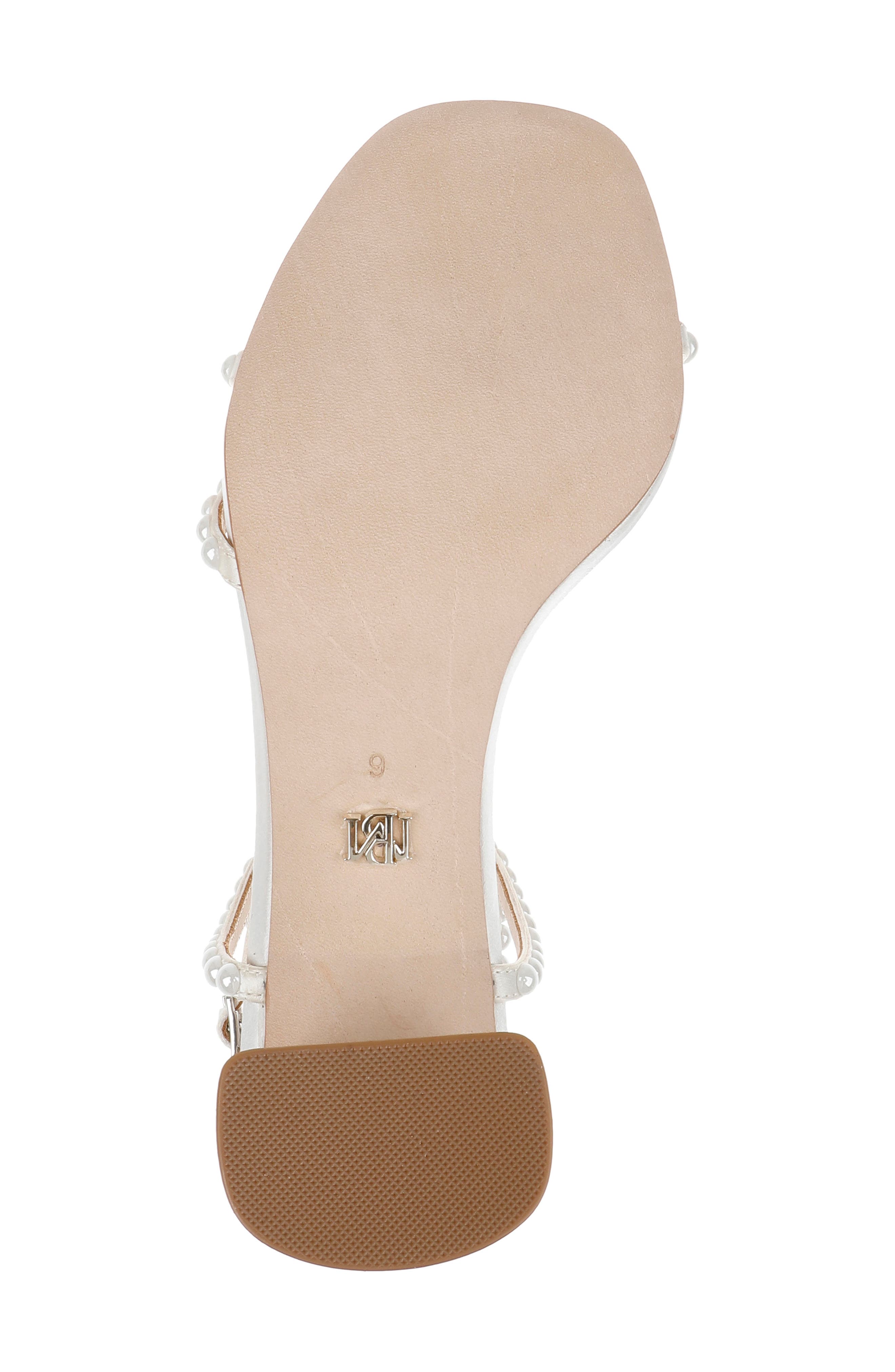 Badgley Mischka Collection Giabella Ankle Strap Sandal, Alternate, color, White Satin