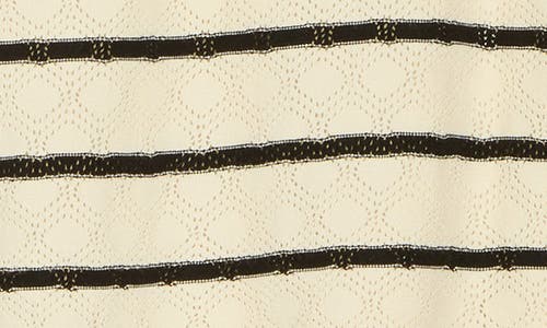 ADRIANNA PAPELL ADRIANNA PAPELL STRIPE POINTELLE SKIRT