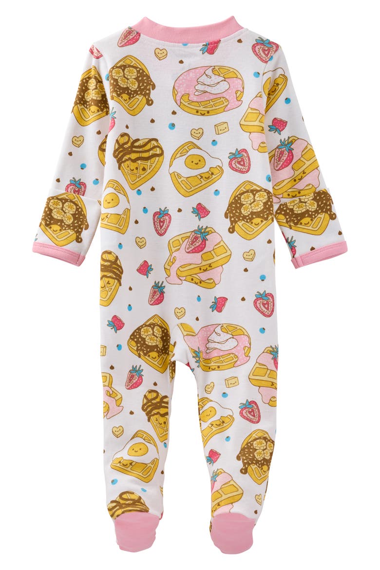 Scout One-Piece Organic Cotton Pajamas, Alternate, color, WAFFLING ON