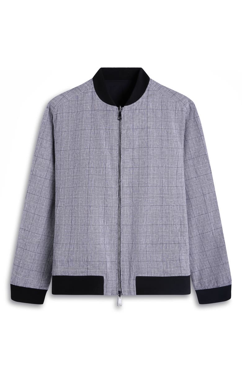 Bugatchi Reversible Linen Blend Bomber Jacket, Alternate, color, 