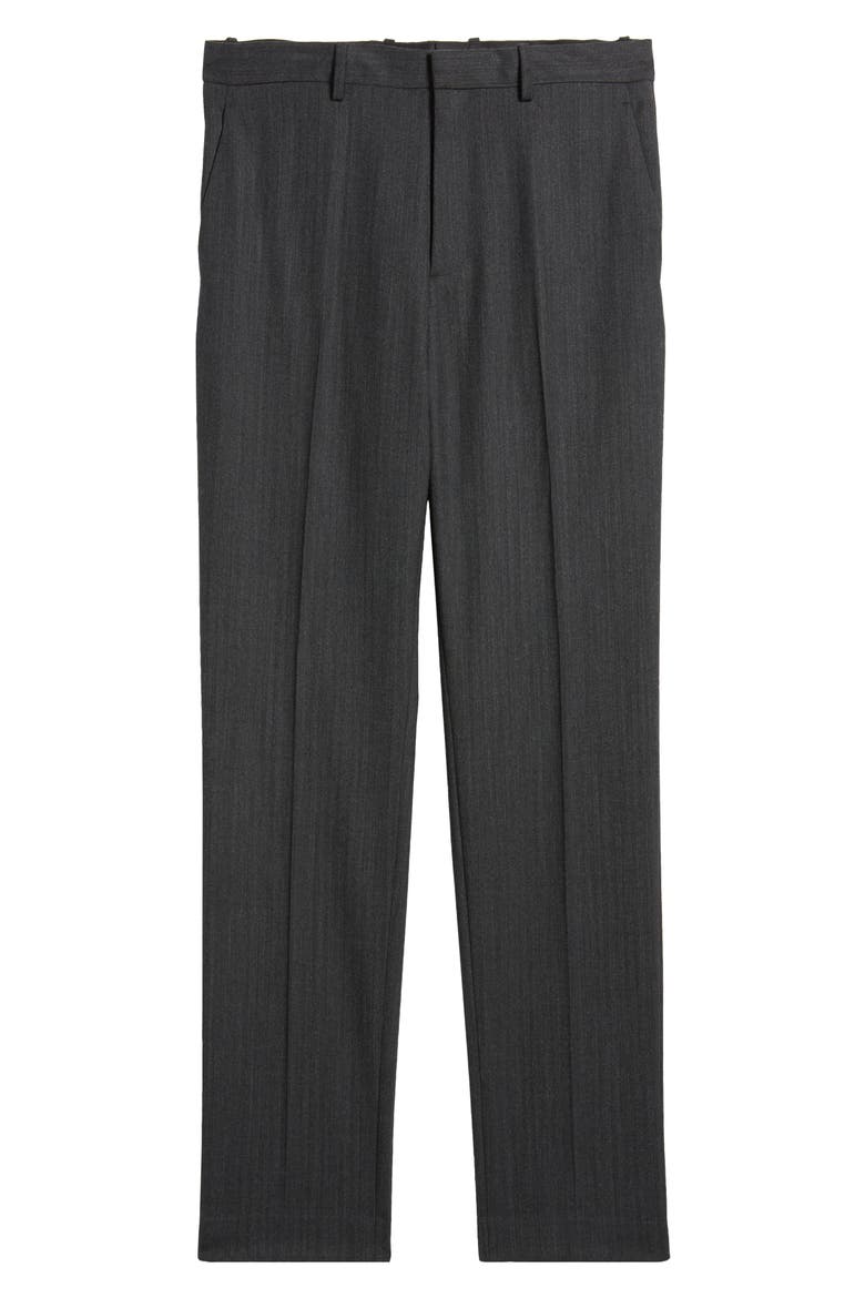 Mayer Herringbone Wool Blend Flannel Dress Pants, Alternate, color, CHARCOAL MULTI