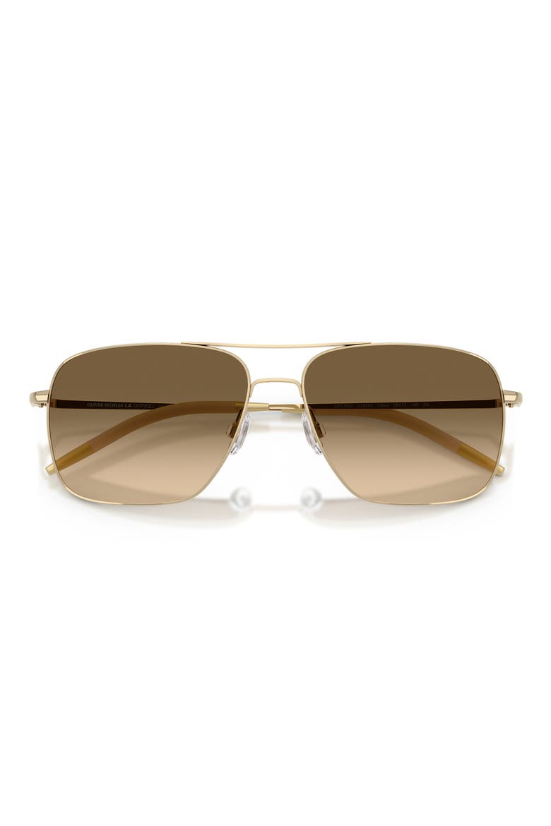 Clifton 54mm Gradient Aviator Sunglasses, Alternate, color, GOLD / MOSS GRADIENT