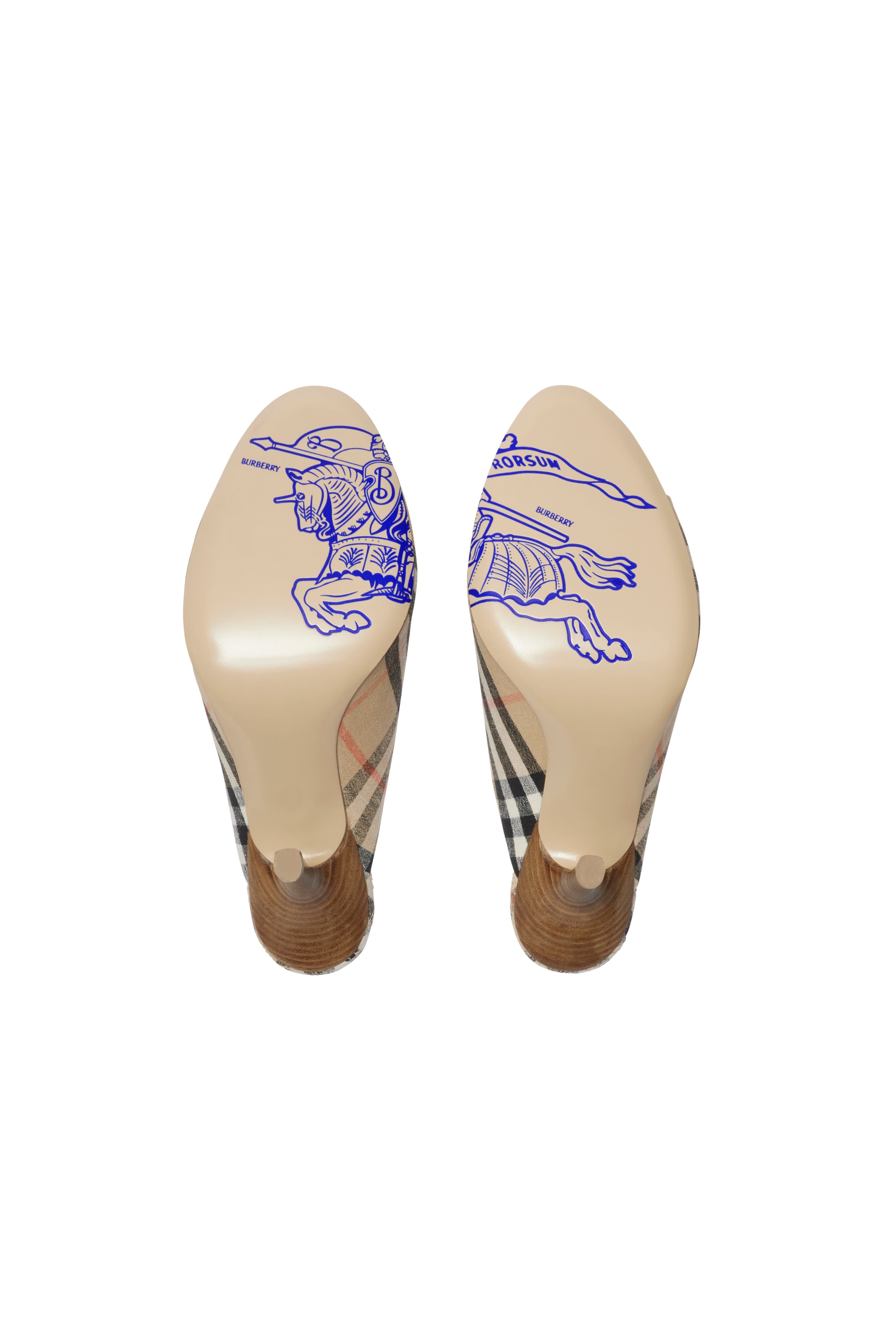 Burberry Check Mews Mules, Alternate, color, 