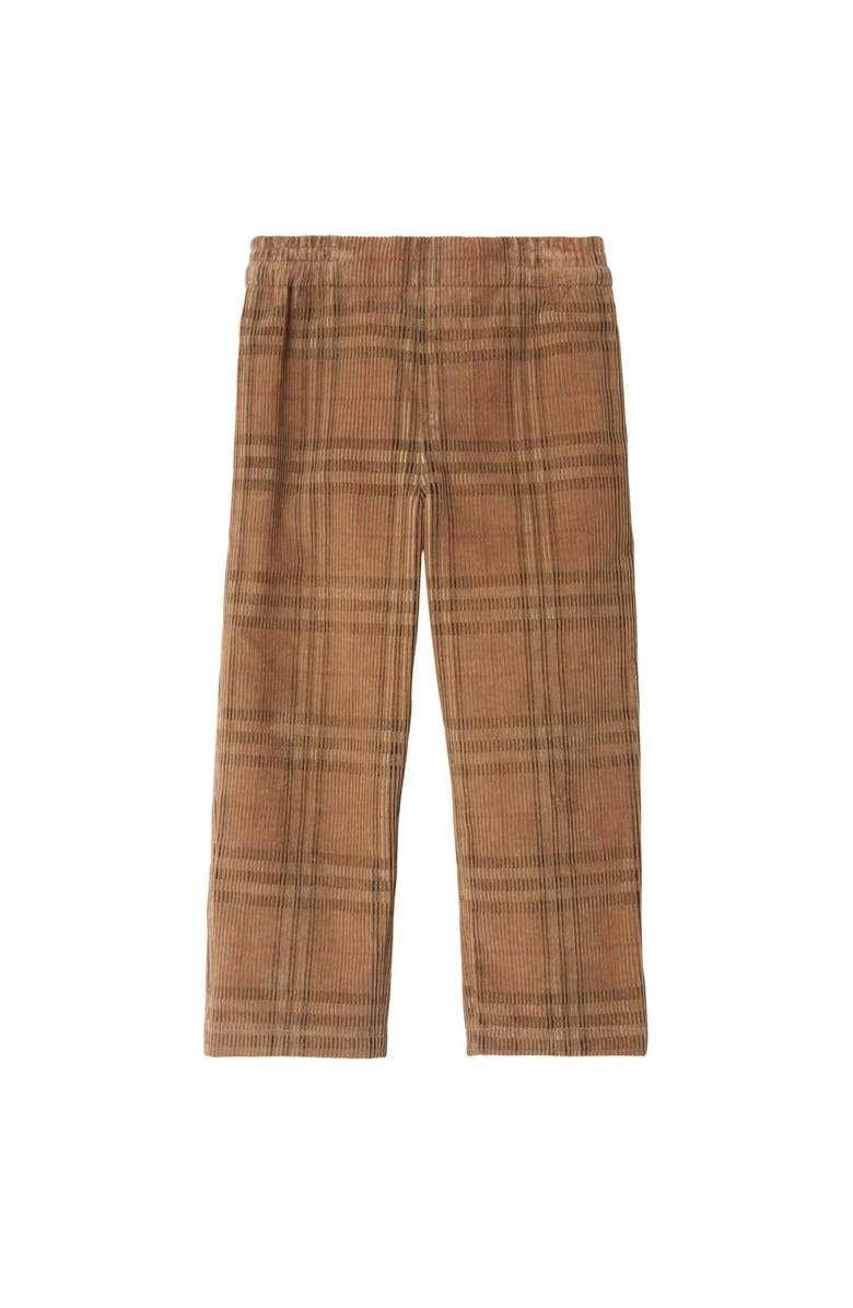 Burberry Check Corduroy Trousers, Main, color, Archive Beige