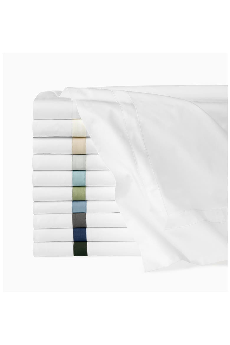 Estate Flat Sheet, Alternate, color, WHITE/ NAVY