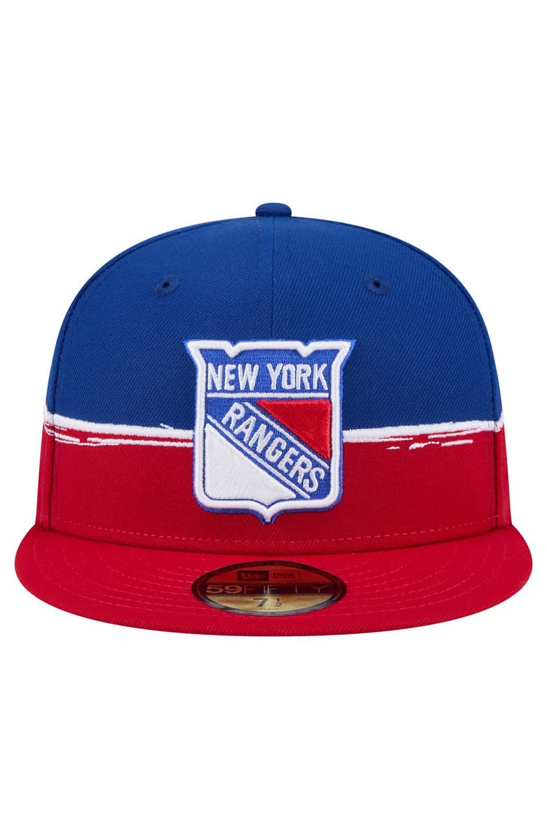 New Era Men's New Era Red/Royal New York Rangers Vintage Color Dip 59FIFTY Fitted Hat, Alternate, color, Red