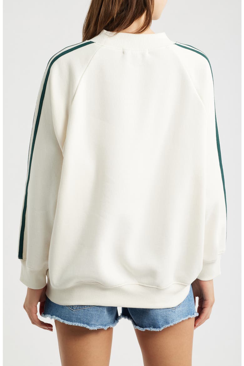 Sporty Season Mock Neck Graphic Sweatshirt, Alternate, color, MARSHMALLOW