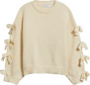 Petal 
Pup Lover Tie Sleeve Sweater