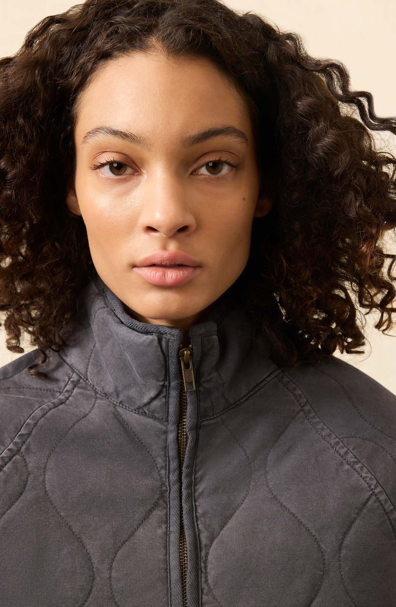 Faherty Sunwashed Onion Quilted Jacket, Alternate, color, Washed Charcoal