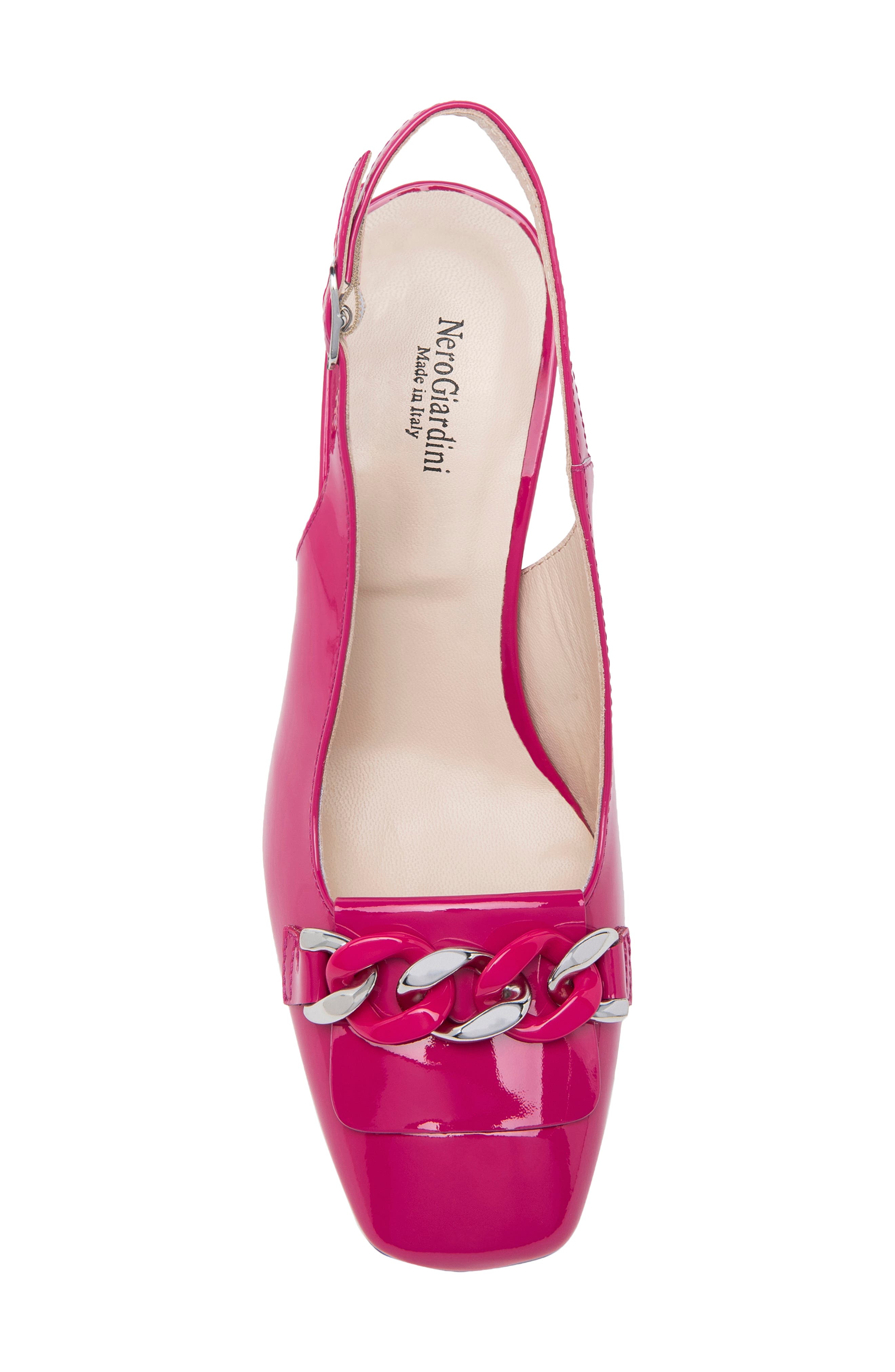 Slingback Square Toe Pump, Alternate, color, PINK