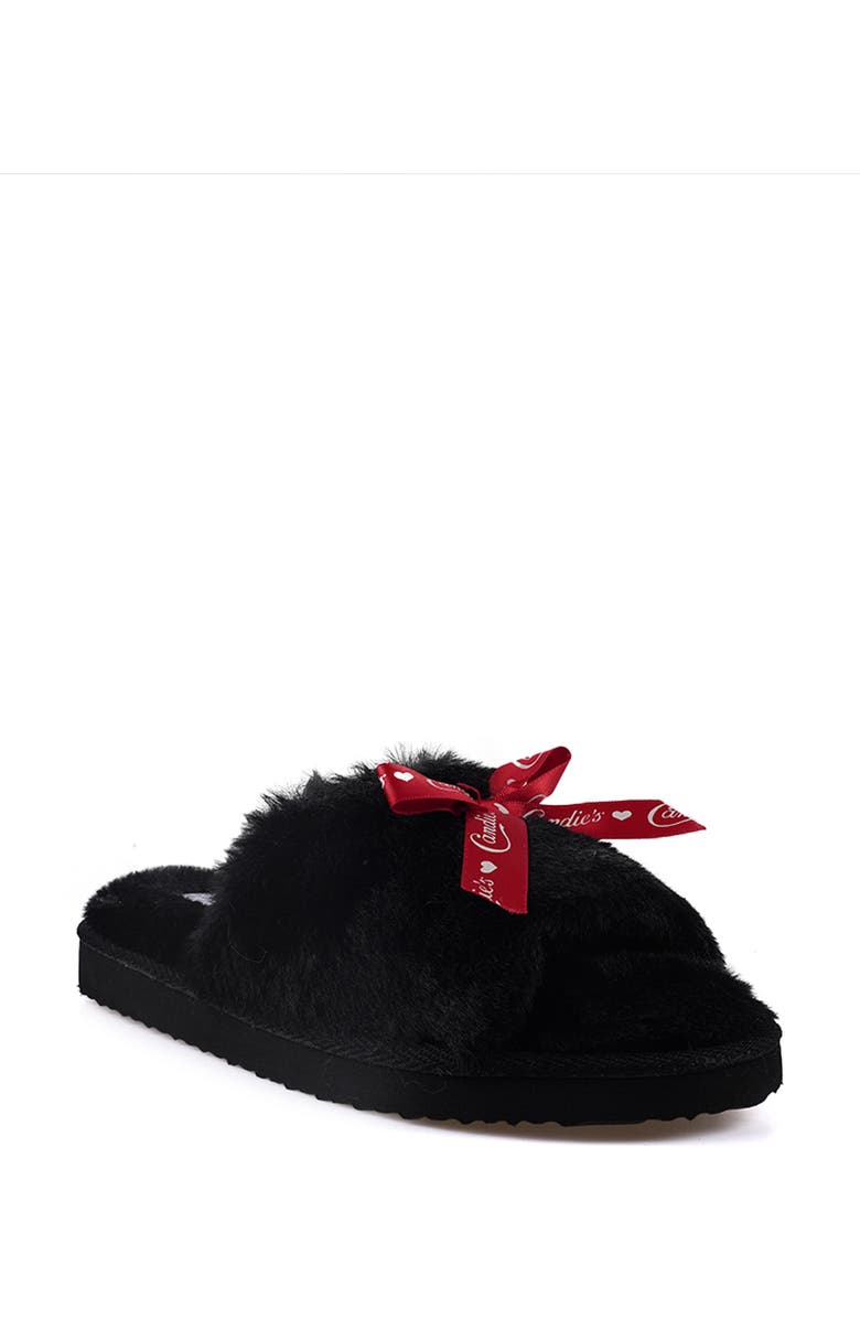 Candie's Zazas Faux Fur Slide Sandal, Main, color,