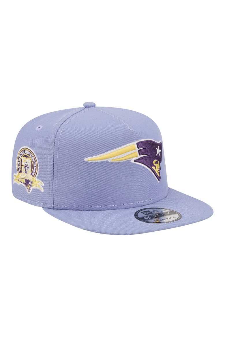 Men's New Era  Lavender New England Patriots Bloom A-Frame 9FIFTY Snapback Hat, Main, color, Lavender