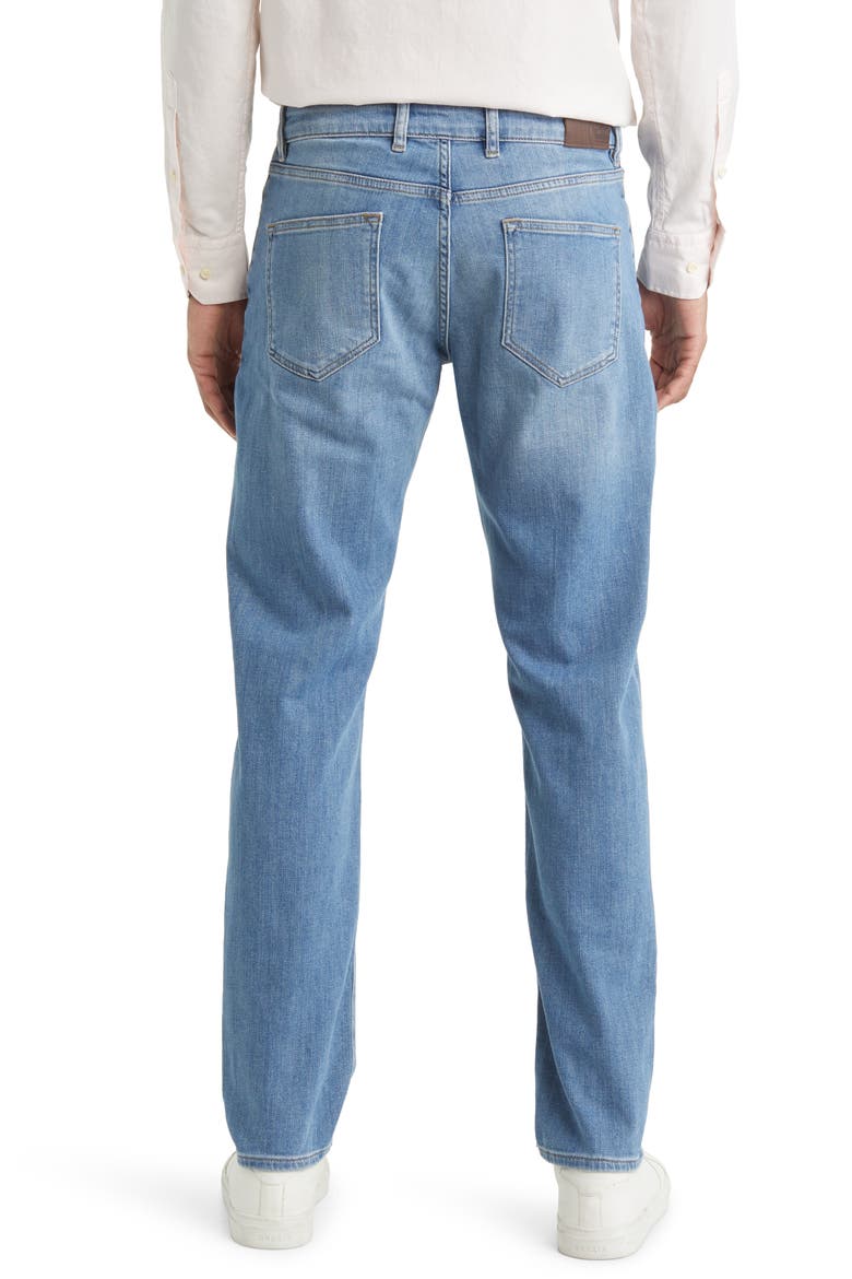 Crown Crafted Washed Five Pocket Straight Leg Jeans, Alternate, color, STONE WASHED BLUE
