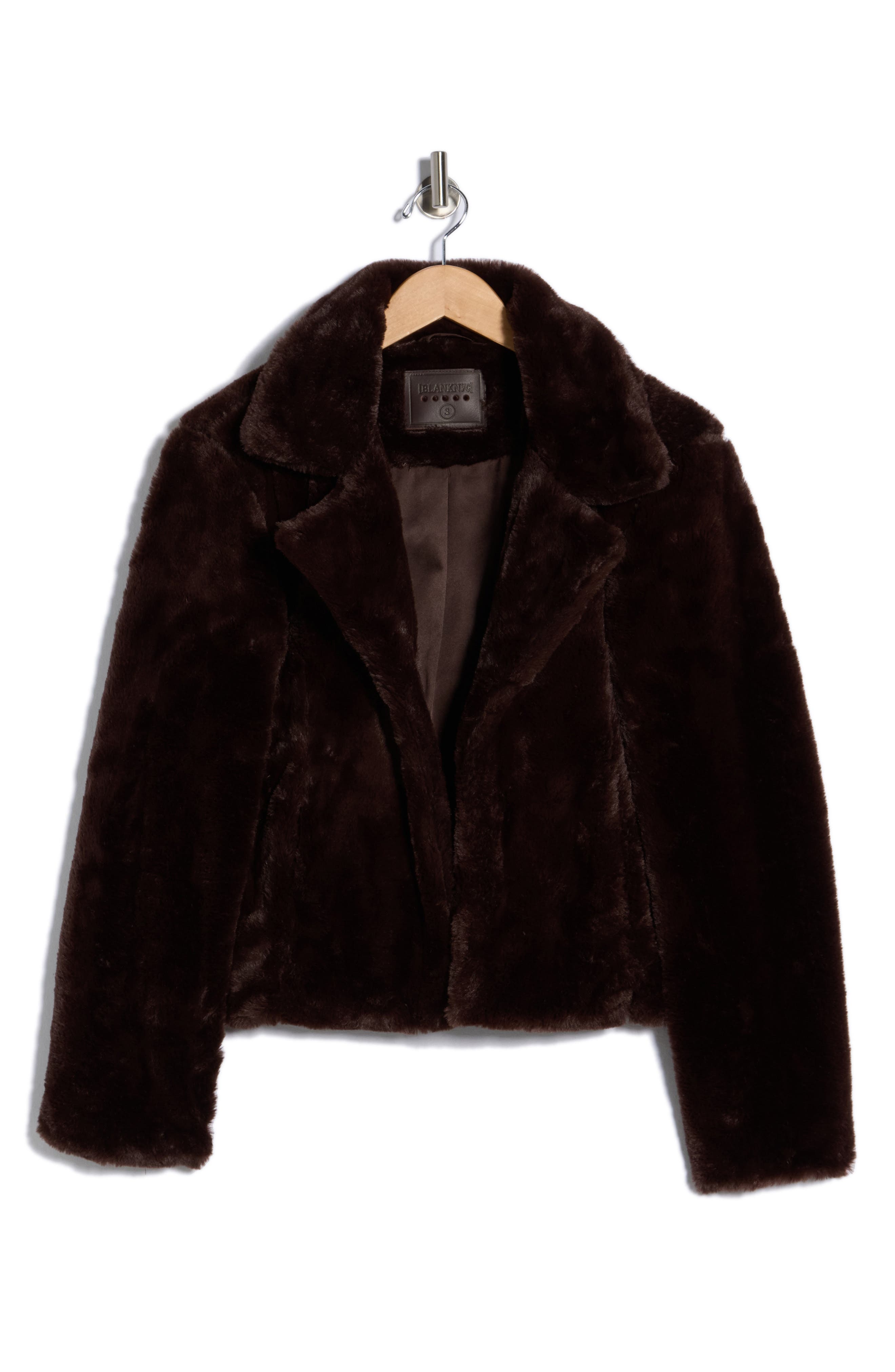BLANKNYC Faux Fur Crop Jacket