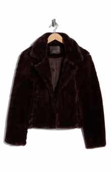 BLANKNYC Faux Fur Crop Jacket