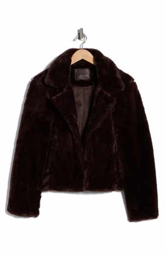 BLANKNYC Faux Fur Crop Jacket