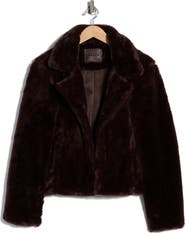 BLANKNYC Faux Fur Crop Jacket