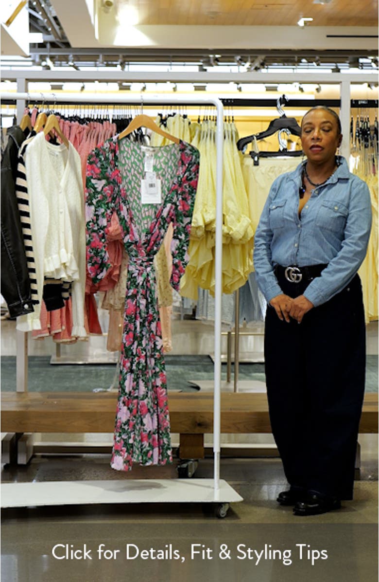 Carmen Reversible Mixed Print Jersey Wrap Dress, sales video thumbnail