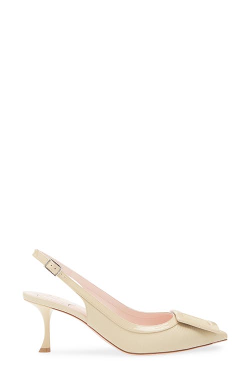Roger Vivier Viv In The City Grosgrain Slingback Pumps In Neutral