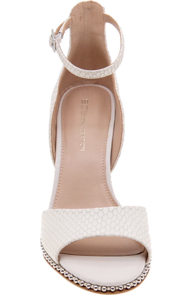 BCBGeneration Jessika Snake Embossed Ankle Strap Sandal, Alternate, color,