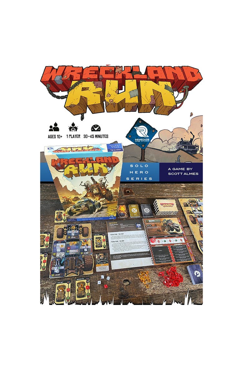 Renegade Game Studios Wreckland Run Solo Hero Series, Ages 10+, 1 Player, Alternate, color, Multicolored