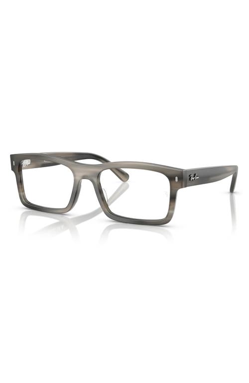 Ray Ban Ray-ban 56mm Rectangle Optical Glasses In Havana Gradient