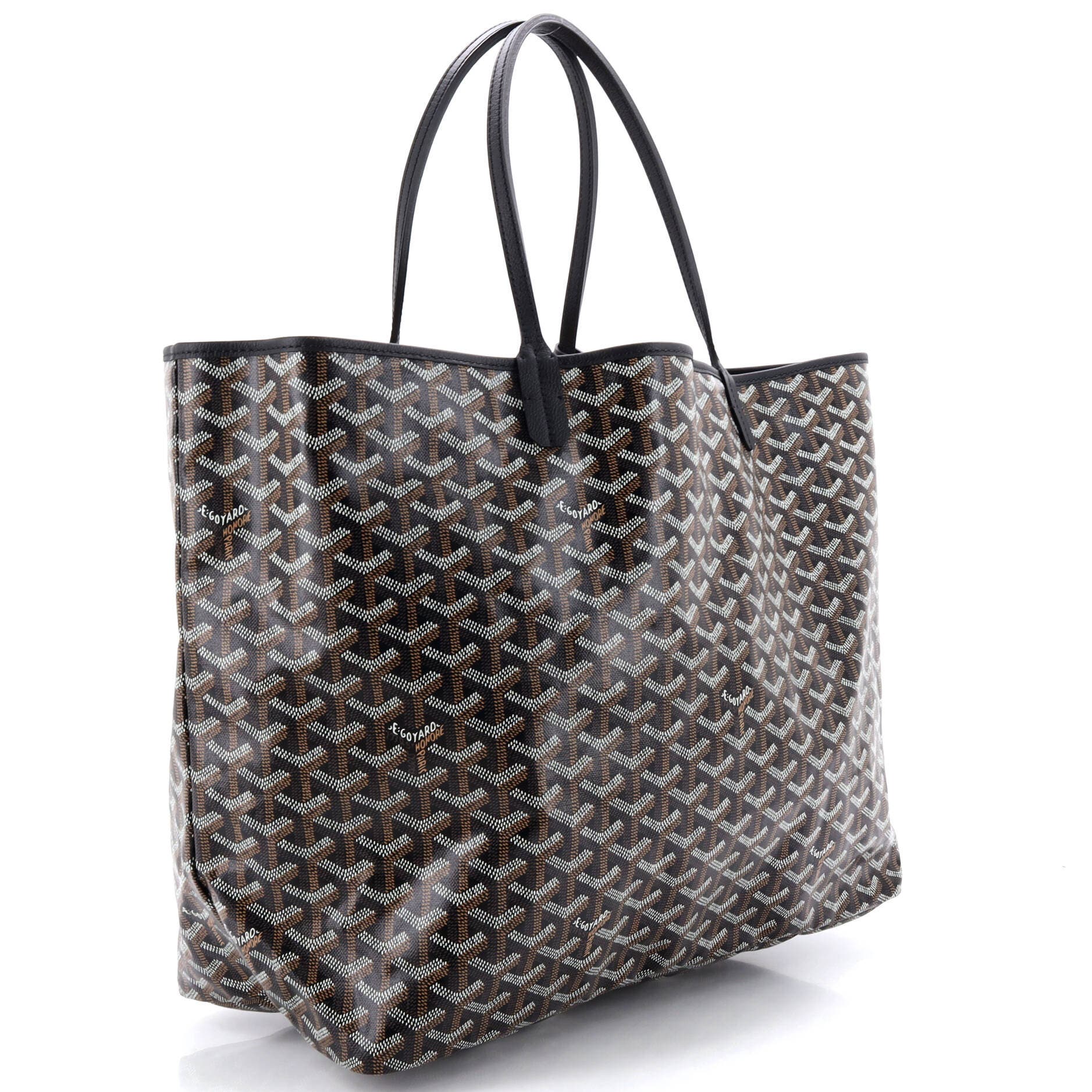 Pre-Owned Goyard Saint Louis Tote Coated Canvas GM, Alternate, color, Black