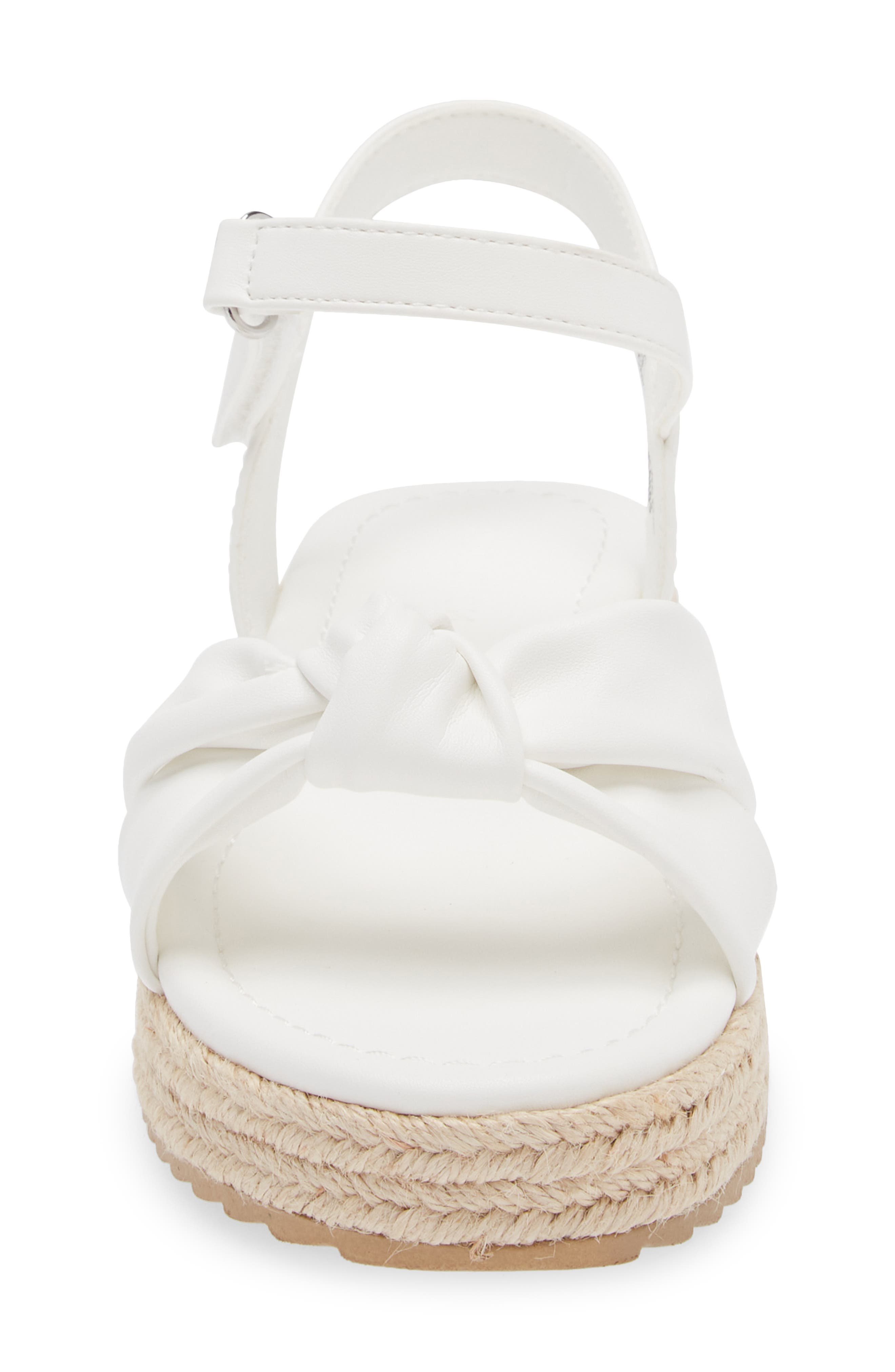 Kids' Bren Espadrille Wedge Sandal, Alternate, color, WHITE