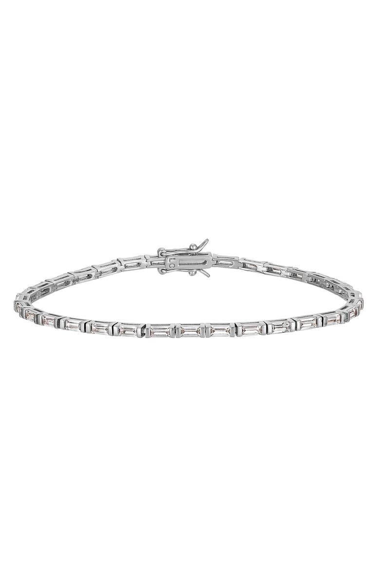 LILI CLASPE Gigi Cubic Zirconia Tennis Anklet, Main, color,