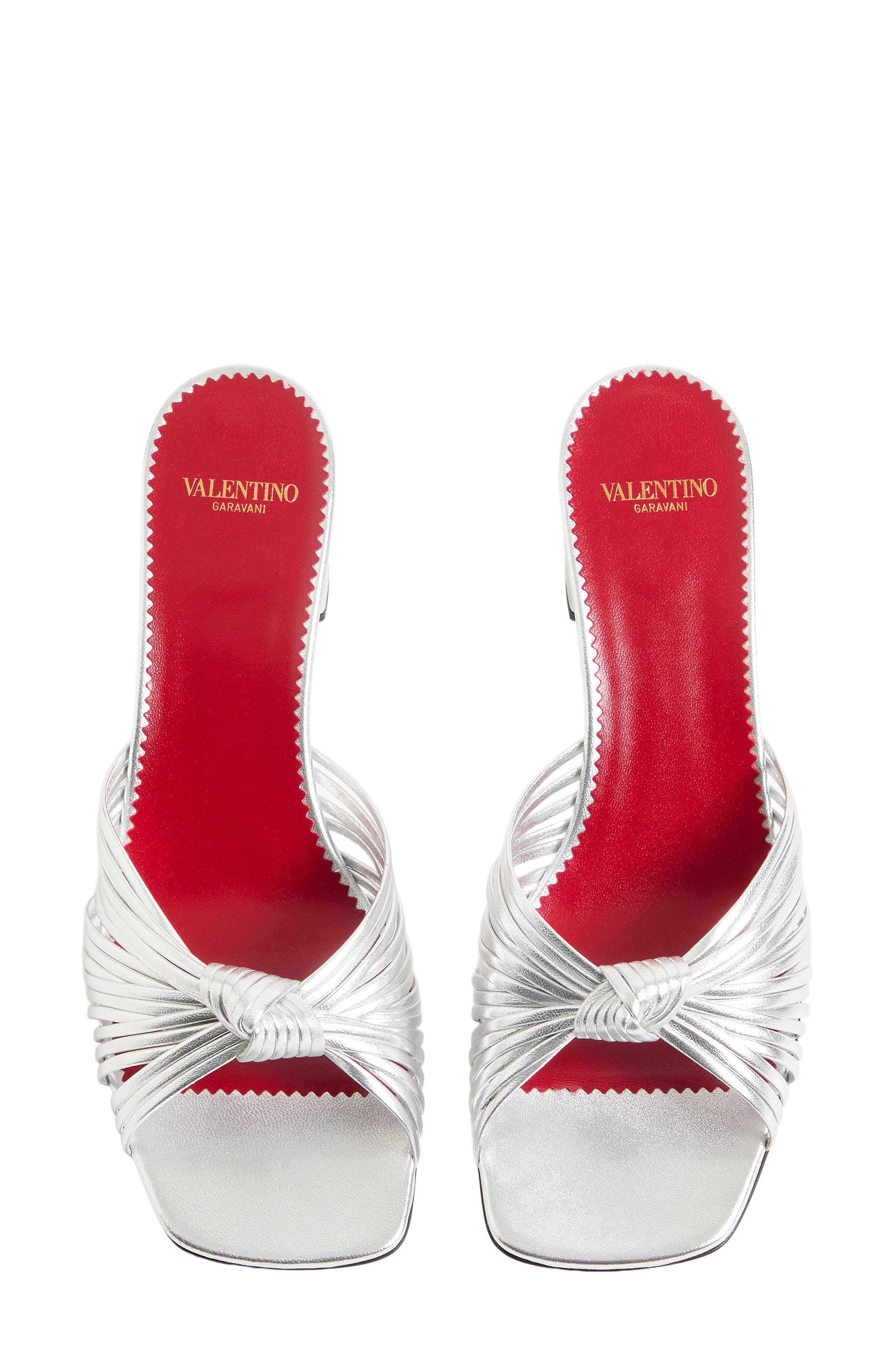 Valentino Garavani Annet Sandal, Alternate, color, Silver