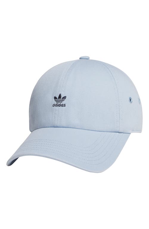 Adidas Originals Adidas Relaxed Cotton Baseball Cap In Clear Sky Blue/night Indigo