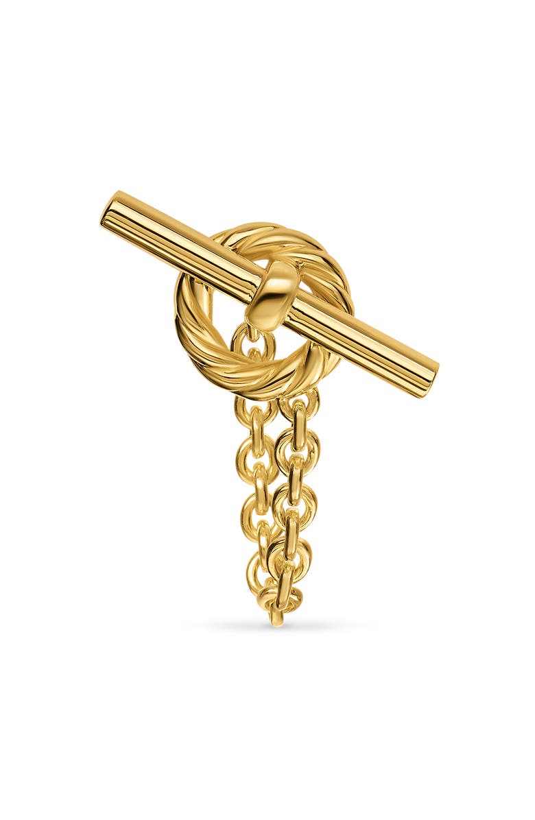 David Yurman Mercer<sup>®</sup> Bold Toggle Stud Earrings in 18K Yellow Gold, 50.4mm, Alternate, color, Gold