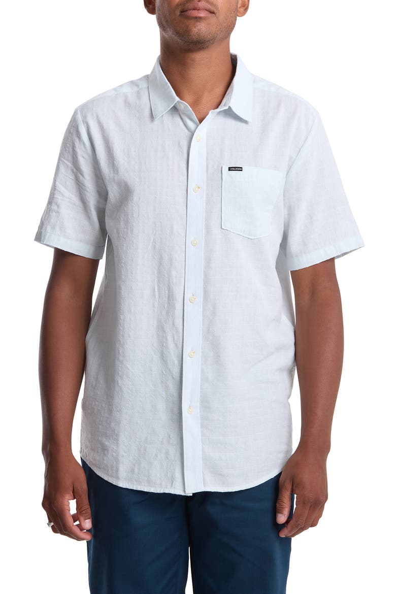 Bankstone II Short Sleeve Button-Up Shirt, Main, color, LIGHT BLUE