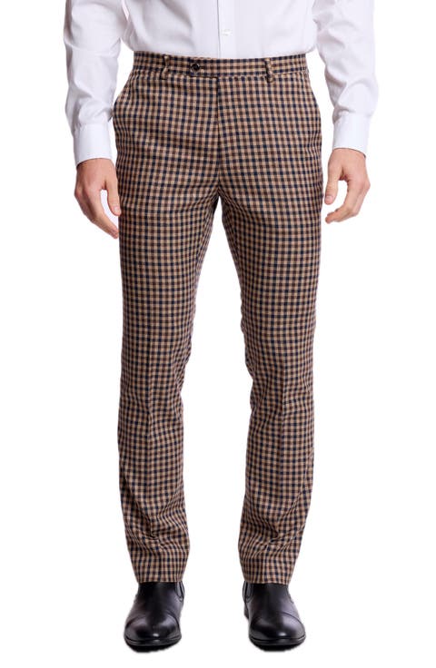 Downing Slim Fit Gingham Pants