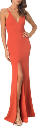 strapless open back dress Iris Sequin Gown – Dress the Population main image 1