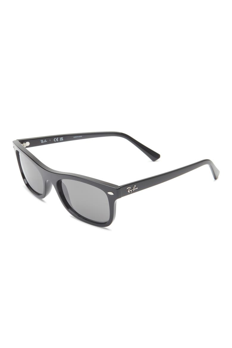 54mm Square Sunglasses, Alternate, color, BLACK / DARK GREY