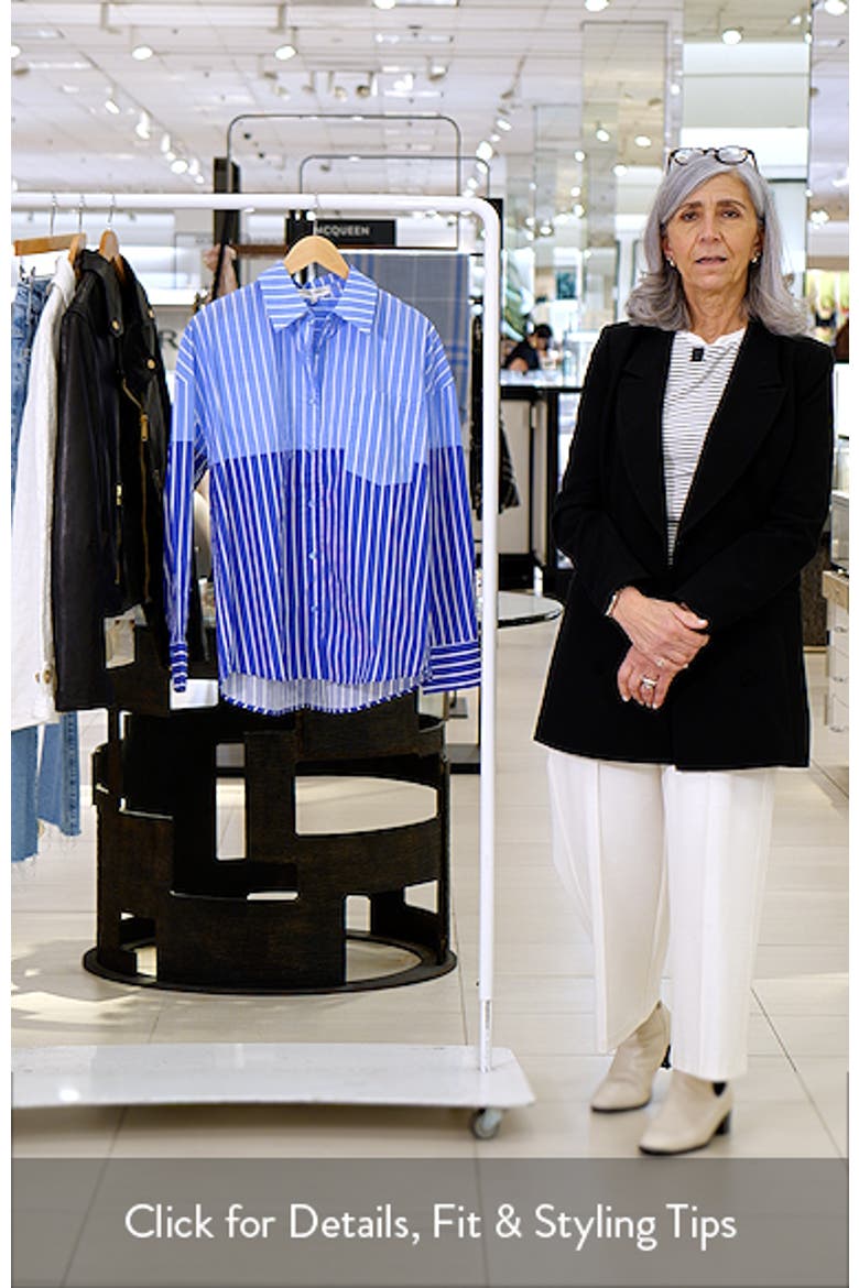 Colorblock Stripe Button-Up Shirt video