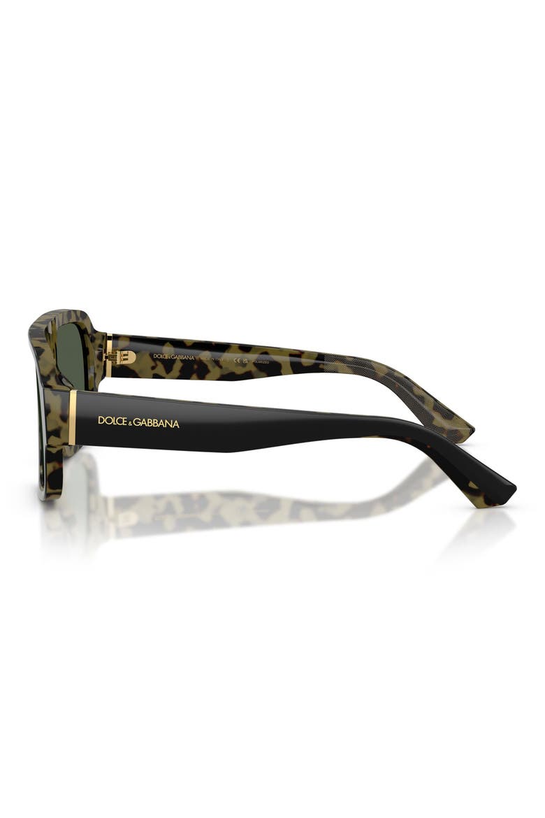 55mm Polarized Square Sunglasses, Alternate, color, BLACK YELLOW HAVANA / POLAR