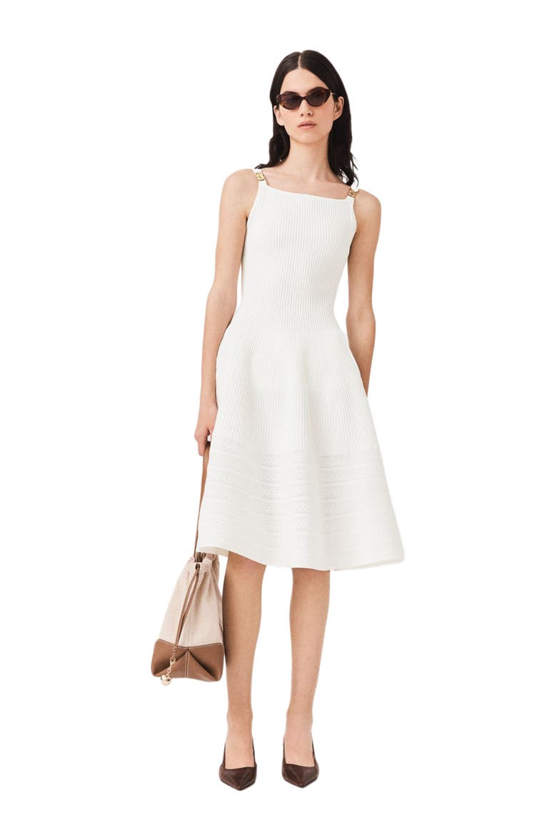 Knit maxi dress, Main, color, White