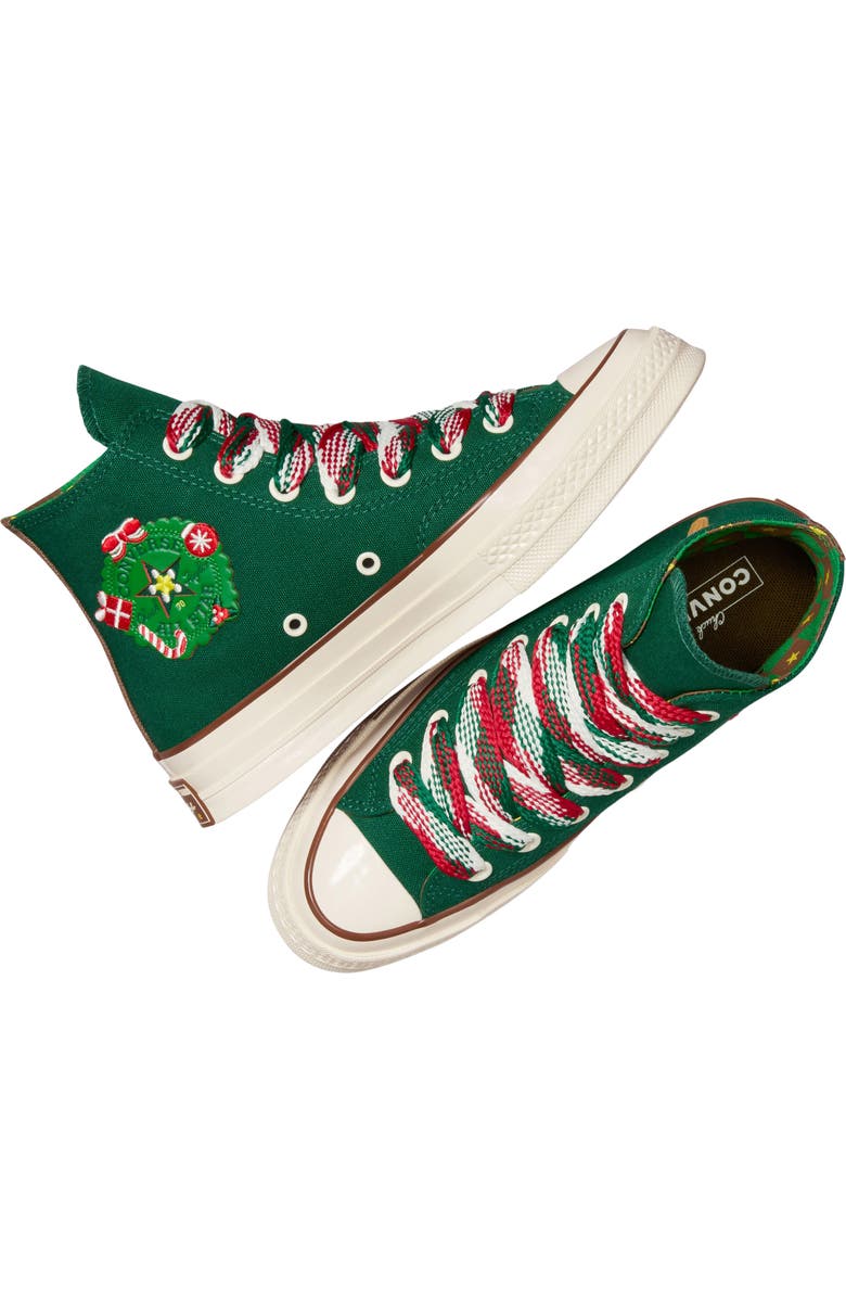 Converse Gender Inclusive Chuck 70 X-Mas Gingerbread Sneaker & Leg Warmers Set, Alternate, color,